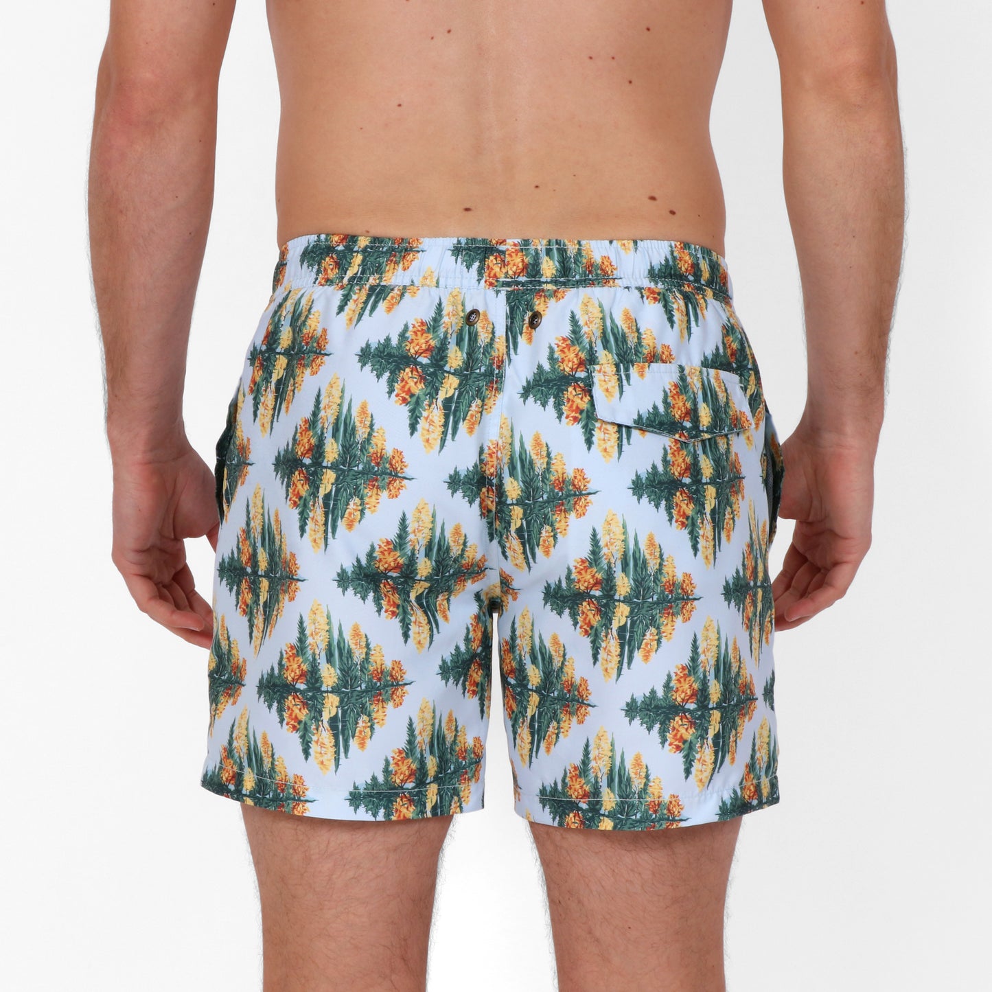 Original Weekend Changing Seasons Print Swim Short on Body Back View