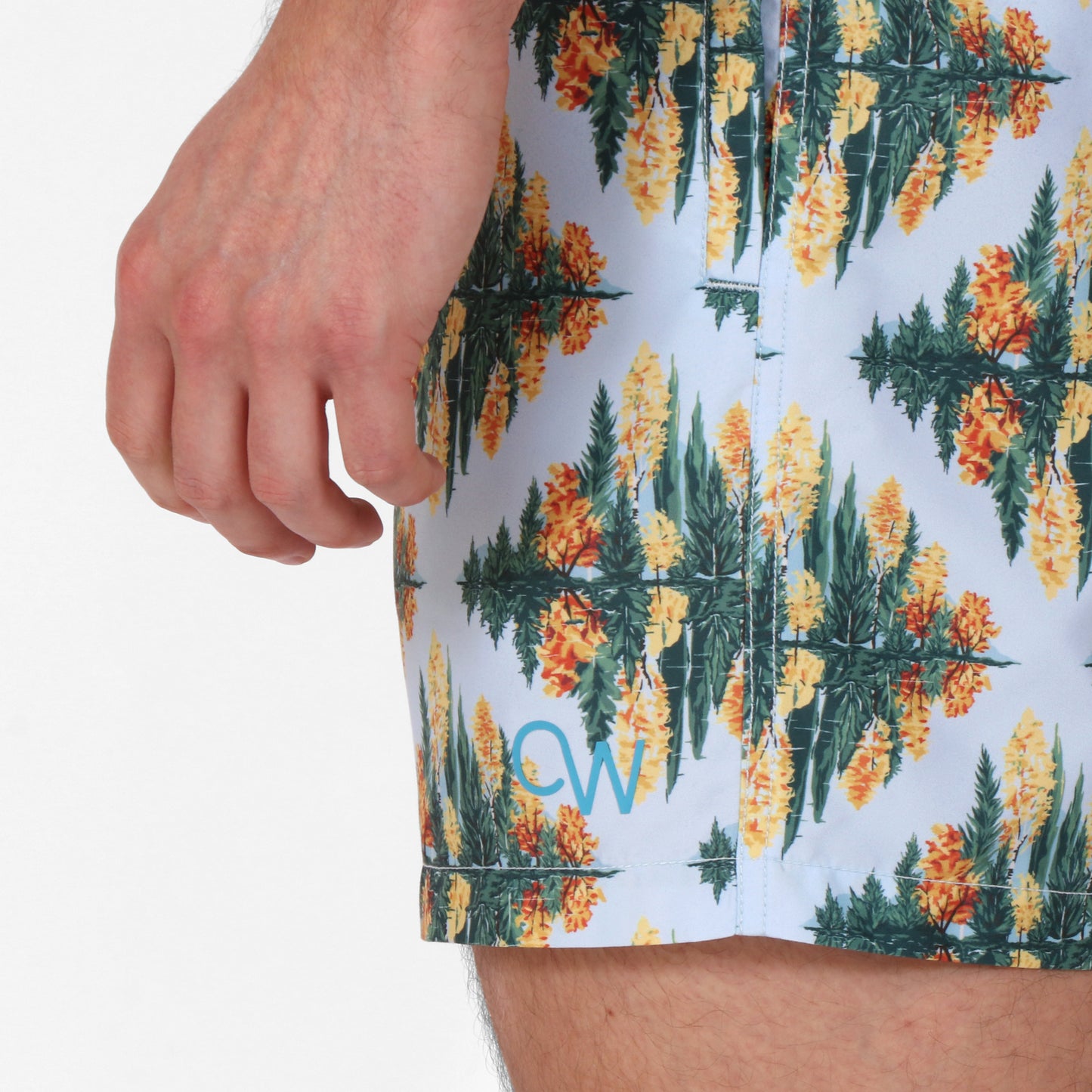 Original Weekend Changing Seasons Print Swim Short on Body Side Detail