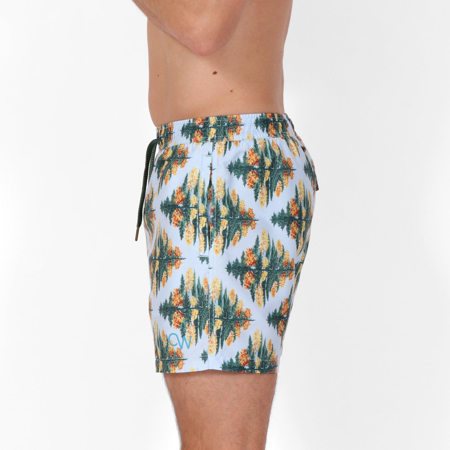 Original Weekend Changing Seasons Print Swim Short on Body Side View