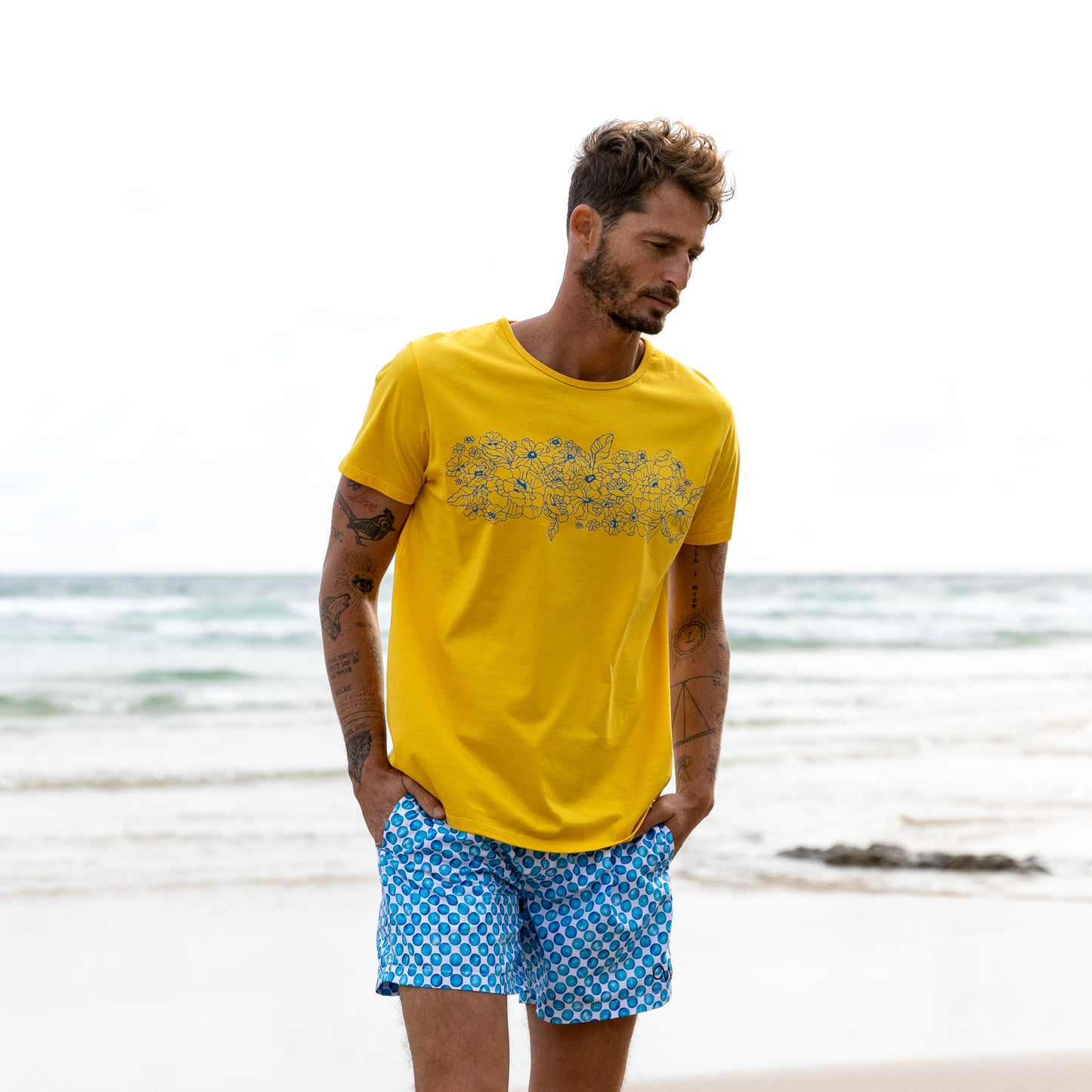 OWTS2204 MELLOW FIELD T-SHIRT OWSS2209 WATER SPOT SWIM SHORT