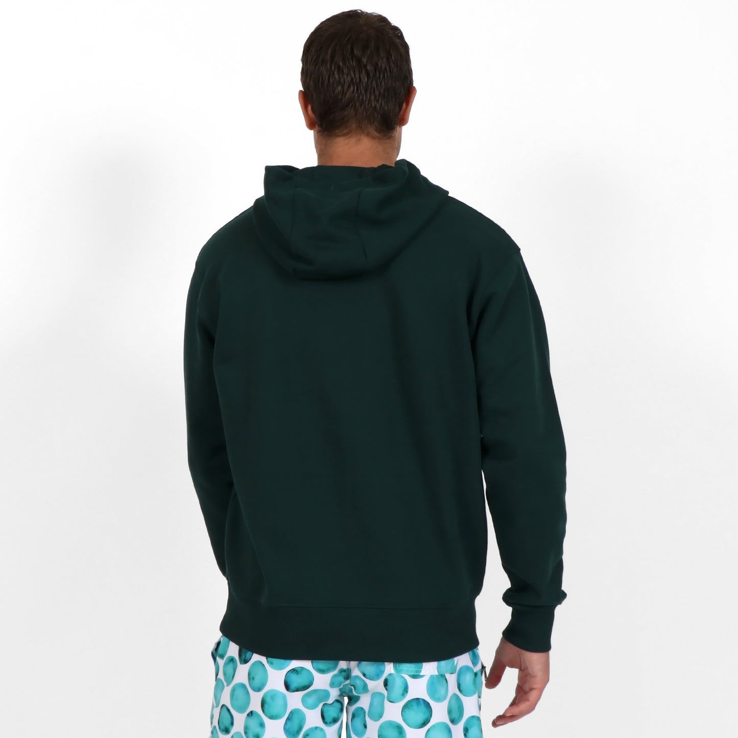 OWLW2302 BISCOTTI MEN'S ORGANIC COTTON HOODIE ON BODY BACK VIEW