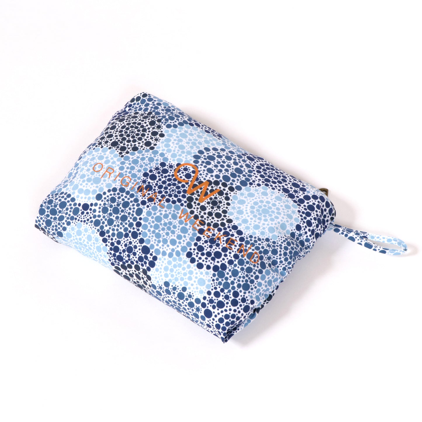 OWSS2003 Denim Blue Spot Print Men's Recycled Polyester Swim Short Packable Style