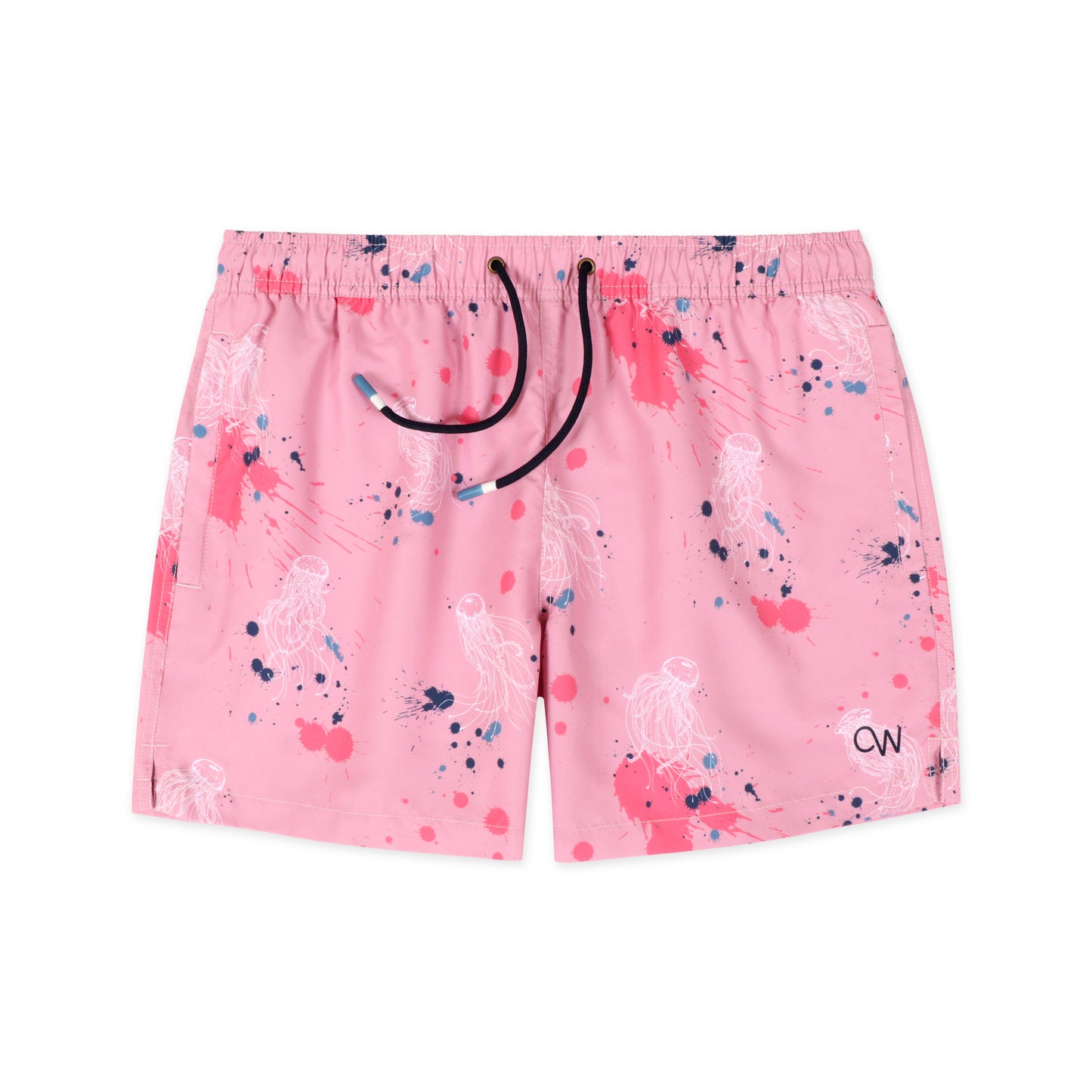 OWSS2105 Jelly Fish Splash Print Men's Recycled Polyester Swim Short