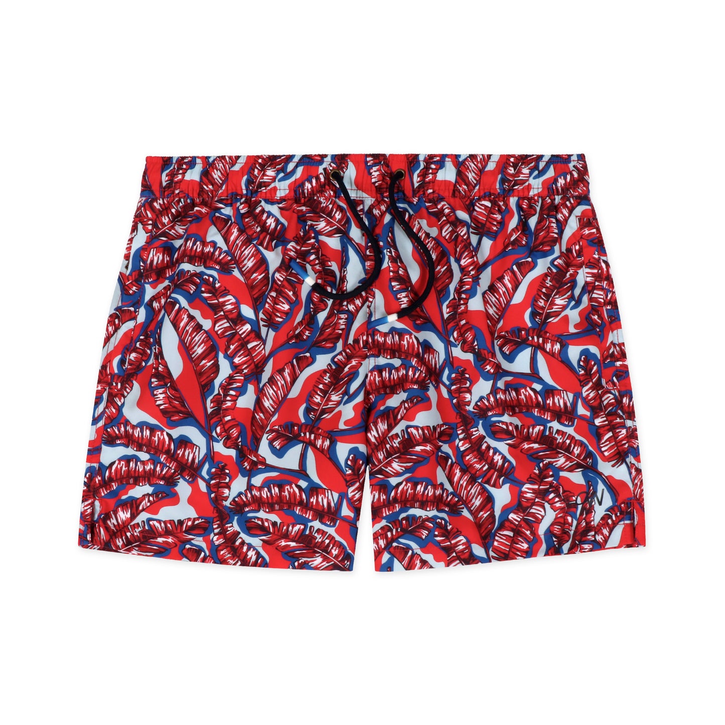 OWSS2202 BANANA LEAF PRINT MEN'S RECYCLED POLYESTER SWIM SHORT