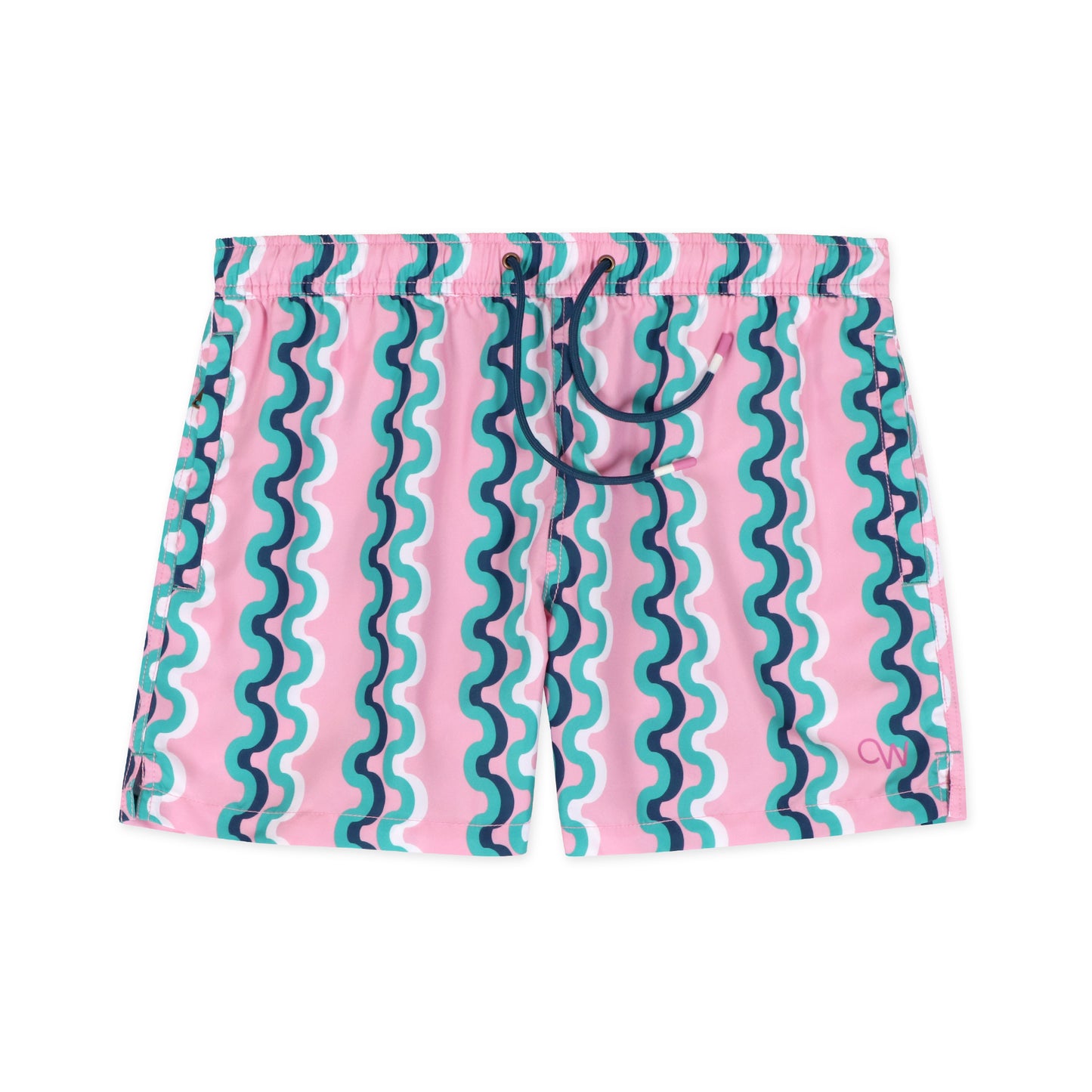 OWSS2205 COCO LOCO PINK STRIPE MENS SWIM SHOT RECYCLED POLYESTER