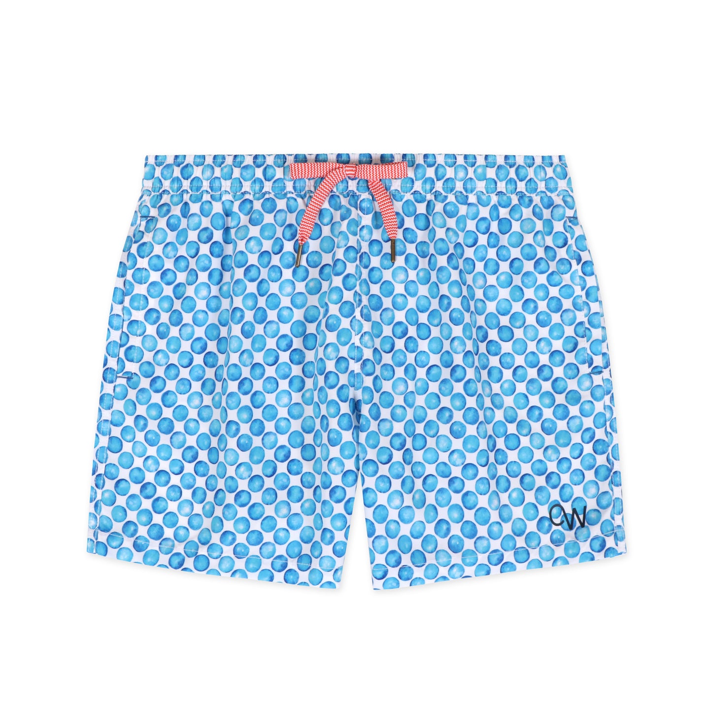 OWSS2209 BLUE WATER SPOT PRINT MEN'S SWIM SHORT RECYCLED POLYESTER