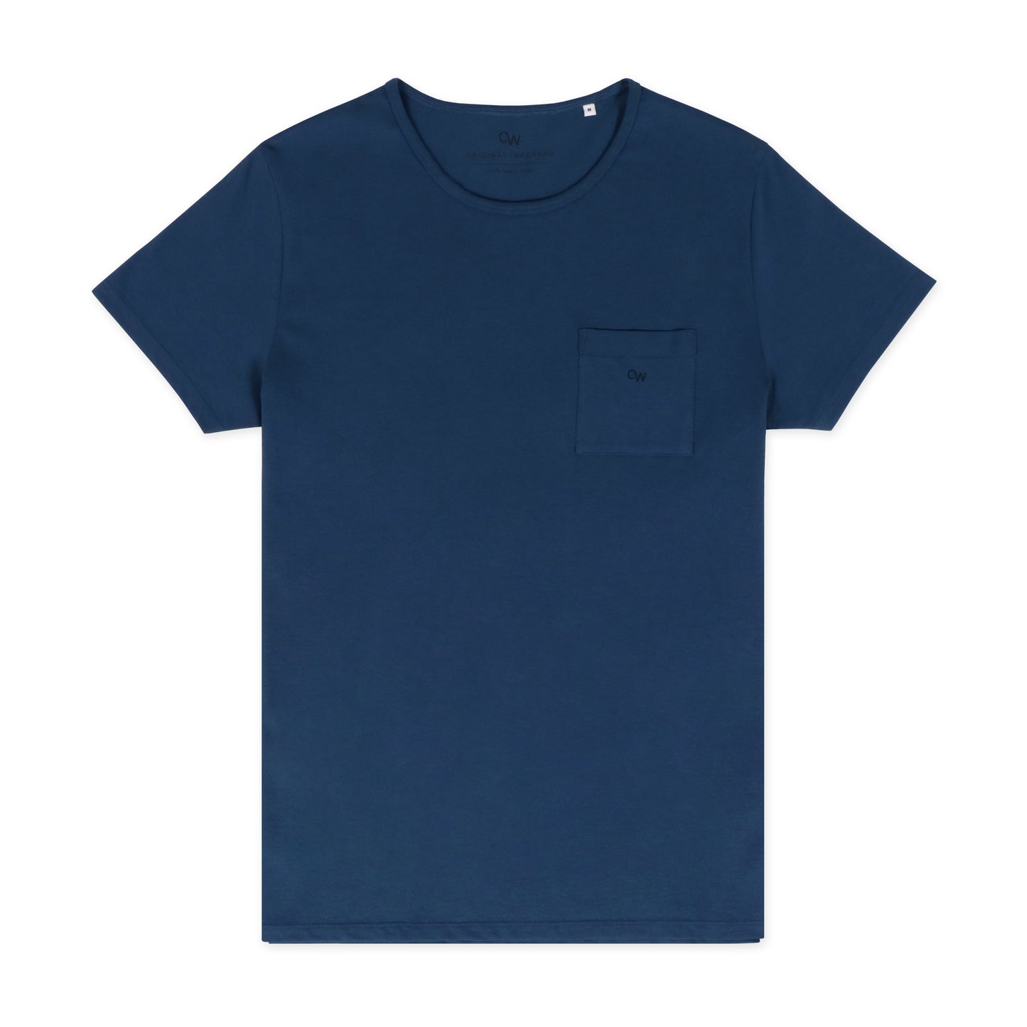 OWTS2203 AEGEAN BLUE POCKET MEN'S T-SHIRT IN ORGANIC COTTON