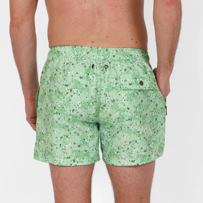 Original Weekend Spring Floral Print Men's Sustainable Swim Short on Body Back View