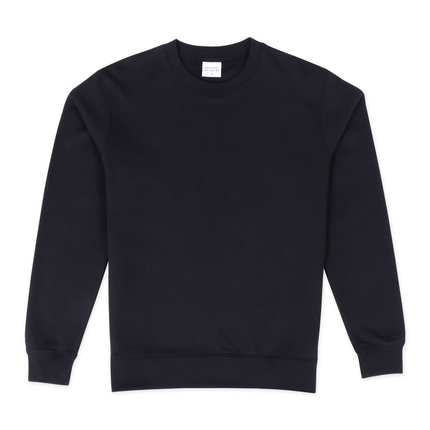 Navy Men's Sustainable Organic Cotton Sweatshirt flat lay