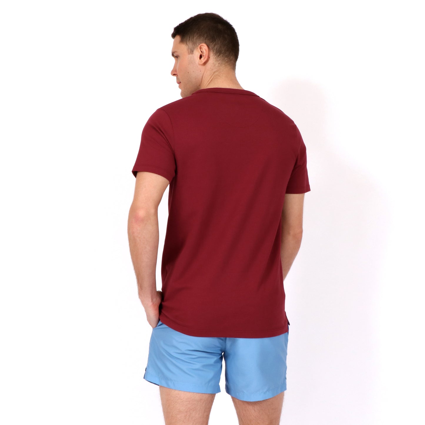Premium Box Fit T-Shirt Cherry Red Back View