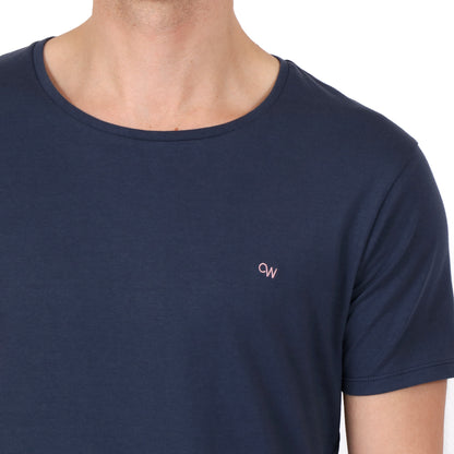 OWTS2102 Navy Urban Men's T-Shirt on body front detail